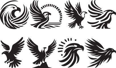 Eagle silhouette vector illustration 