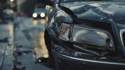 Naklejka premium a car that has been hit