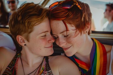 LGBTQ Pride forward thinking. Rainbow love meet up colorful demiboy diversity Flag. Gradient motley colored appreciation LGBT rightsparade romantic love pride community