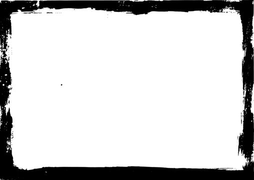 Fondo abstracto grunge con textura desgastada de pincel, textura marco en negro, recurso banner con efecto enmarcado. Espacio para texto o imagen.	

