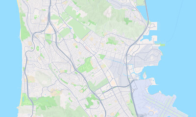 South San Francisco California Map, Detailed Map of South San Francisco California