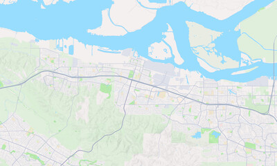 Fototapeta na wymiar Pittsburg California Map, Detailed Map of Pittsburg California
