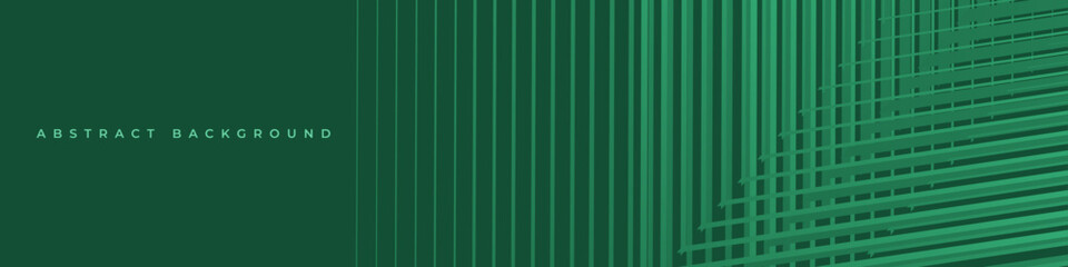 Obraz premium Dark green abstract modern background with geometric lines. Corporate striped concept design for banner, backdrop, wallpaper, cover, presentation background. Vector illustration