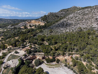 Fototapeta na wymiar Galdent quarry, Llucmajor, Mallorca, Balearic Islands, Spain