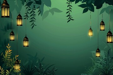 vector Background for Ramadan Kareem with lantern 