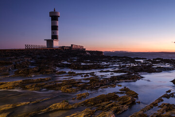 strong waves on the Puntassa lighthouse in Colònia de Sant Jordi, ses Salines, Mallorca, Balearic...