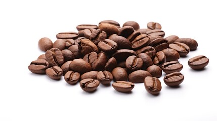 Naklejka premium Coffee beans Isolated on white background