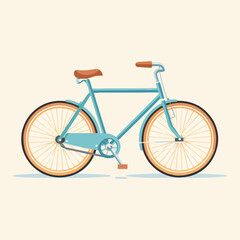 Fototapeta na wymiar flat vector bicycle on a isolated background