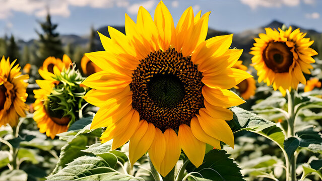 Sun, Field, flowers, sunflower, seeds, blossom, field of sunflowers, crops, cultivation, wallpaper HD background HD, HD © Every