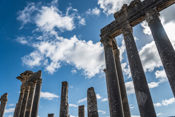 Dugga, Ancient Roman temple, sights of Tunisia, historical buildings
