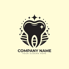 Vector dental care logo template
