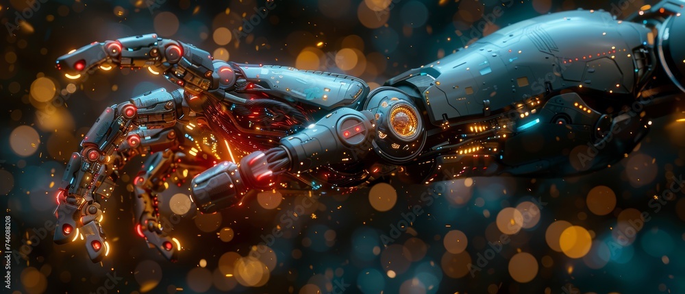 Aufkleber in order to generate something by entering commands, i use ai. the futuristic technology transformat