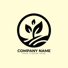 Vector leaf abstract beauty logo