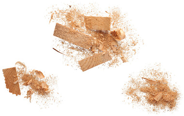 Sawdust and Wood particles Amazing Cutout Precision - Ready to use Premium PNG Cutout Isolated image