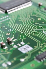 Close-up of Circuit Board in Technology and Innovation
