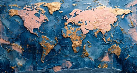 3D world map illustration