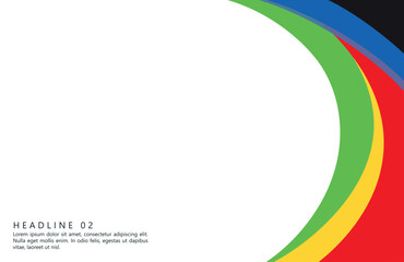 Banner with colored waves. Vector design. Vector graphics for design.