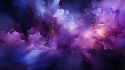 Dark Royal Purple Color abstract watercolor background - obrazy, fototapety, plakaty