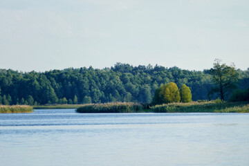 Fototapeta premium Scenic view of rural landscape in Masuria, Poland