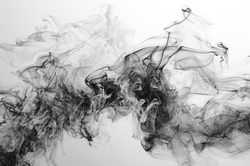 Abstract smoke art with interweaving patterns and textures, creating a visually stunning and immersive experience. Surreal, flowing, and mesmerizing, this artwork is modern and enchanting, showcasing