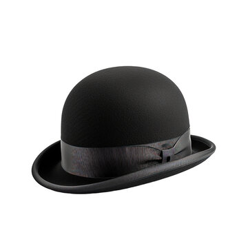 recommend clip art: Black bowler hat on white or transparent background