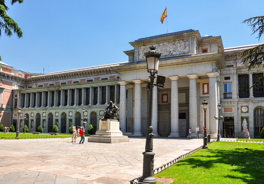 Famous Prado museum in Madrid, Spain