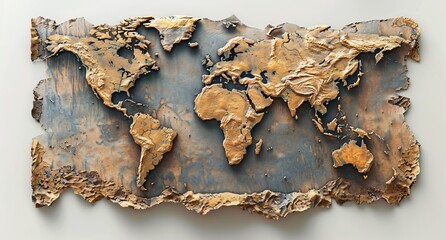 3D world map illustration