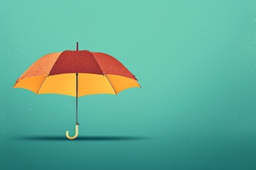 a yellow and red umbrella