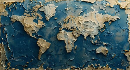 3D world map illustration