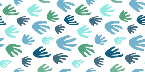 Fototapeta premium Seamless pattern with abstract freeform shapes. Vector graphics.