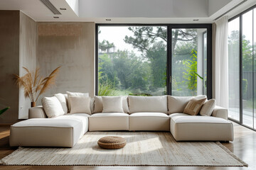 Living Room Interior Design with Serene Decor