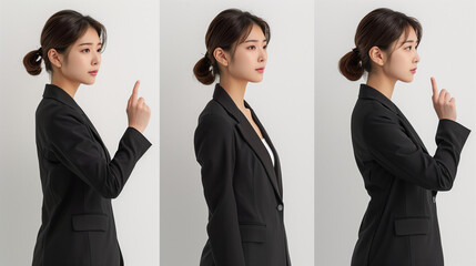 Female poses in the company