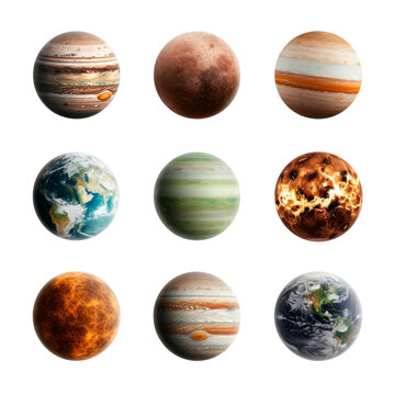 Assortment of Planets Displayed in Picture
