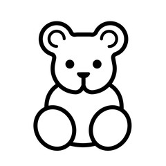 teddy bear - vector icon