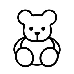 Obraz premium teddy bear - vector icon