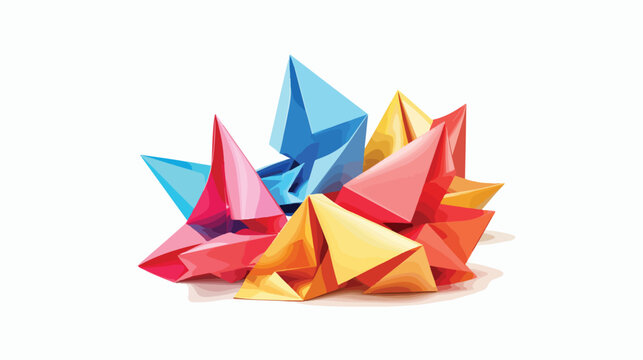 Origami paper art icon vector illustration graphic 