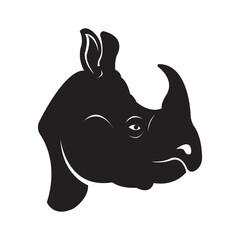 rhino icon vector illustration design template © Catur