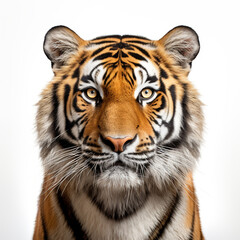 Obraz premium photo tiger on a white background сreated with Generative Ai