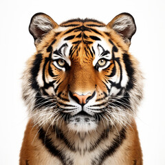 Obraz premium photo tiger on a white background сreated with Generative Ai