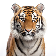 Obraz premium photo tiger on a white background сreated with Generative Ai