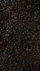 Close up coffee beans texture background
