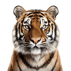 photo tiger on a white background сreated with Generative Ai