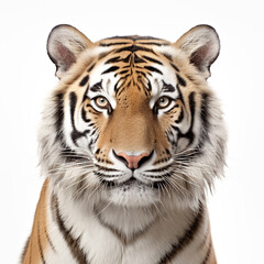 Fototapeta premium photo tiger on a white background сreated with Generative Ai