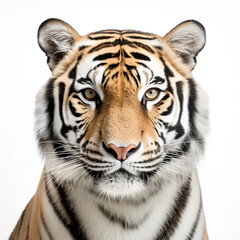 Obraz premium photo tiger on a white background сreated with Generative Ai