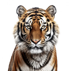 photo tiger on a white background сreated with Generative Ai