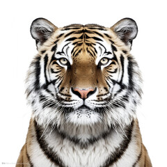 Obraz premium photo tiger on a white background сreated with Generative Ai