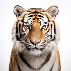 Obraz premium photo tiger on a white background сreated with Generative Ai
