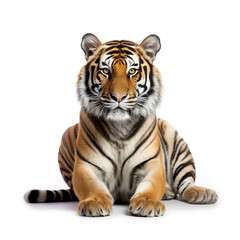 photo tiger on a white background сreated with Generative Ai