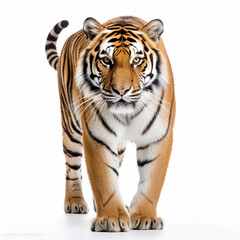 Obraz premium photo tiger on a white background сreated with Generative Ai