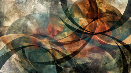 Abstract Artistry: A Fusion of Colorful Swirls and Textured Background
